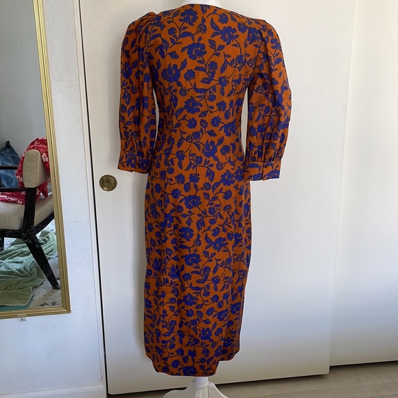 Zara Floral Print Poplin Dress - Picture 5 of 8
